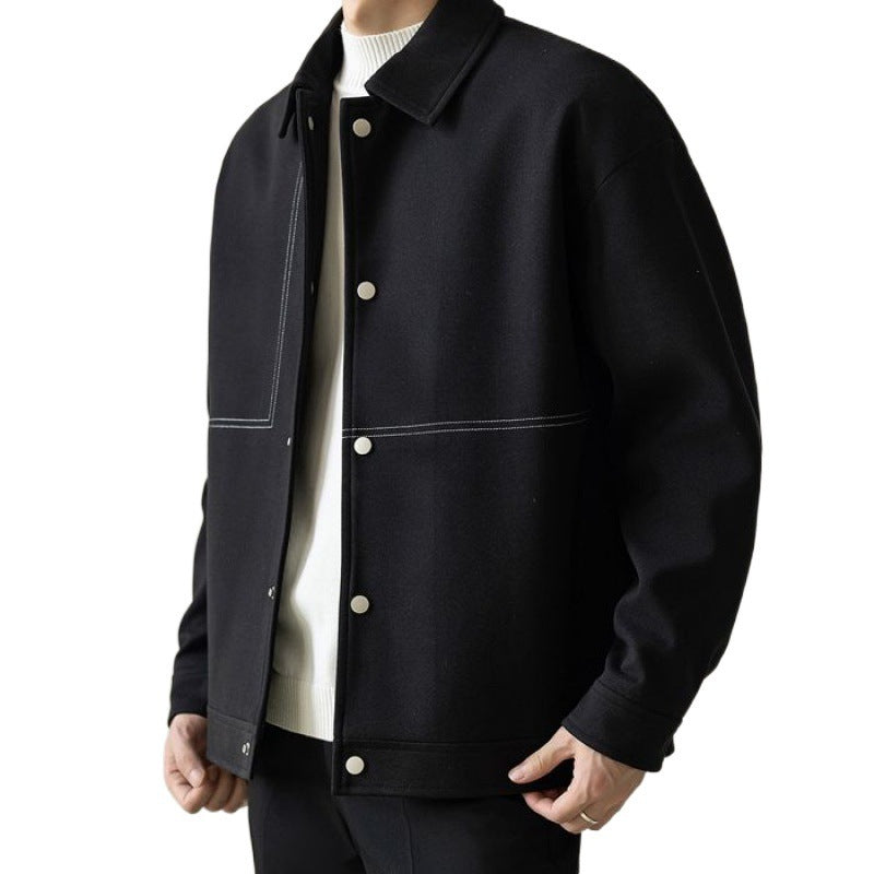 Light Mature Men's Short Lapel Jacket