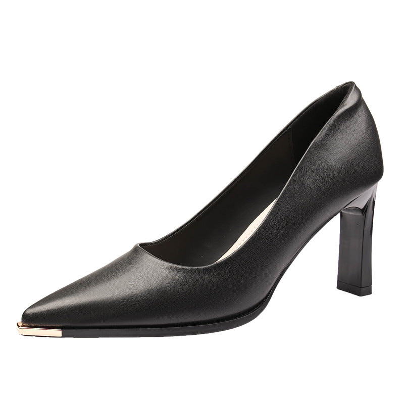 Metal-Toe Block Heels