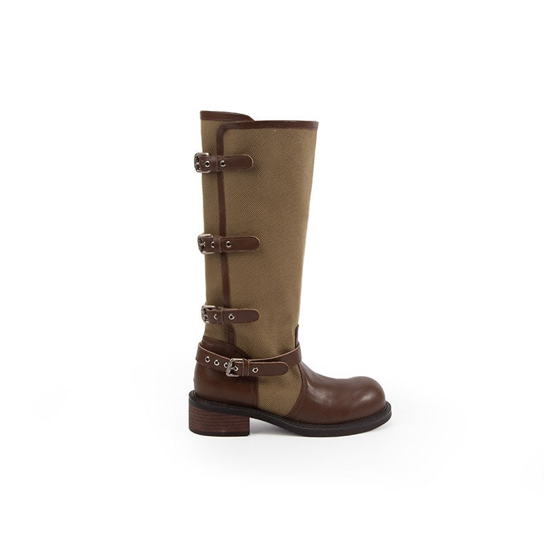 Foldover Buckle Riding Boots