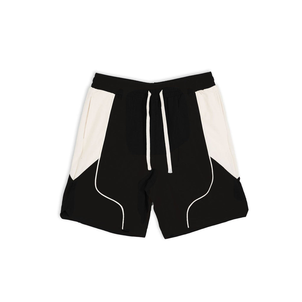 Striped Hem Drawstring Shorts