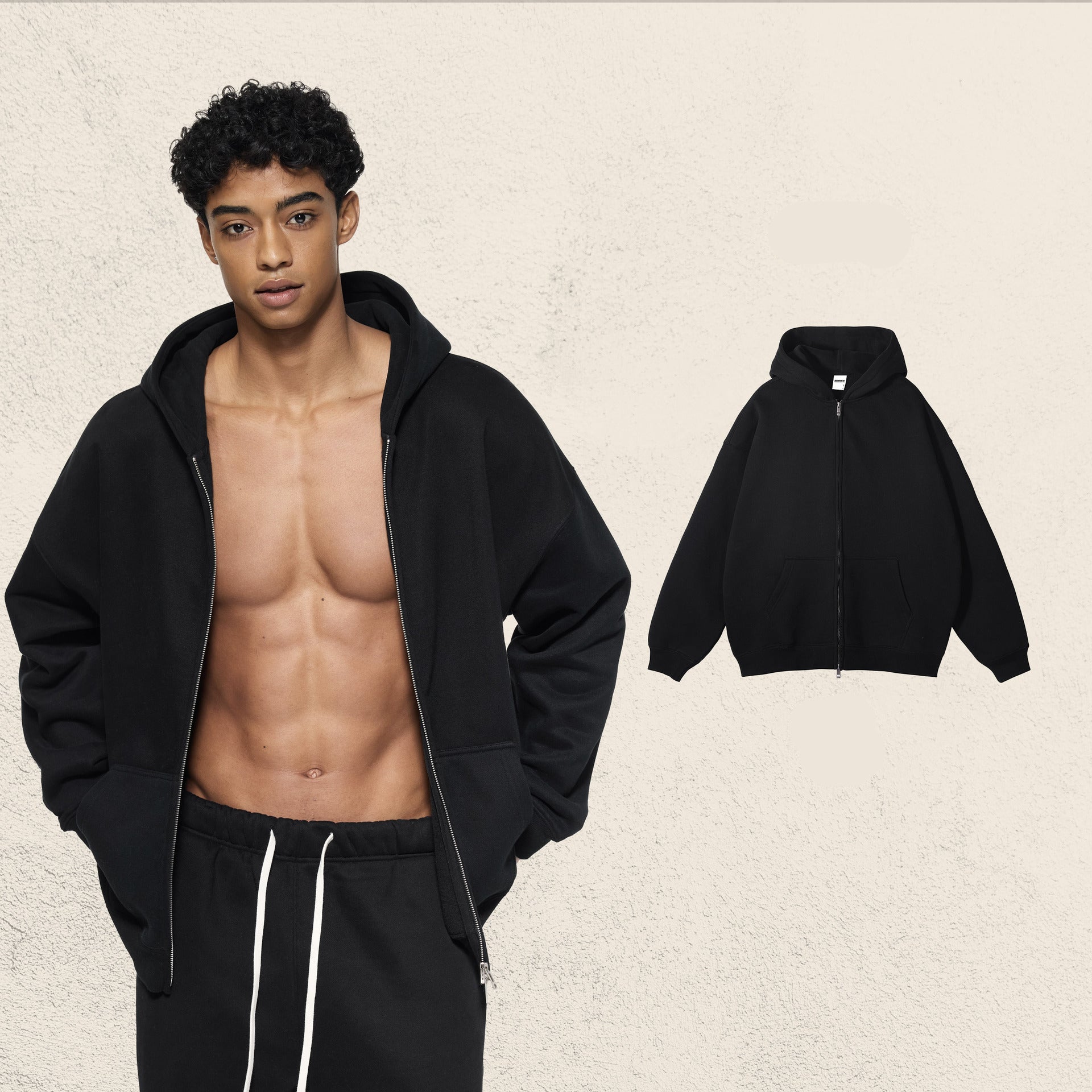 Heavyweight Thermal Dual-Zip Hoodie