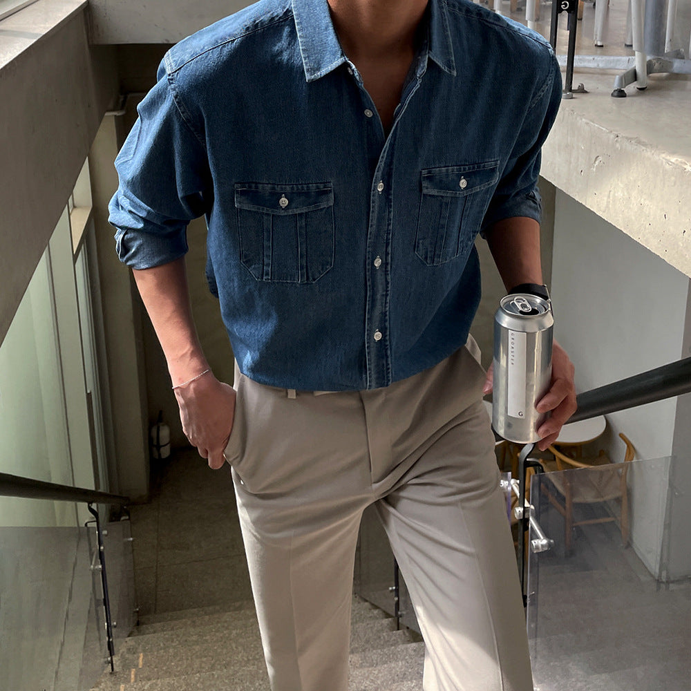 Vintage Utility Denim Shirt