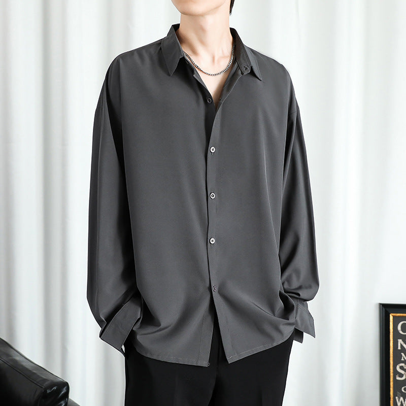 Youthful Loose Cotton Long-Sleeve Shirt