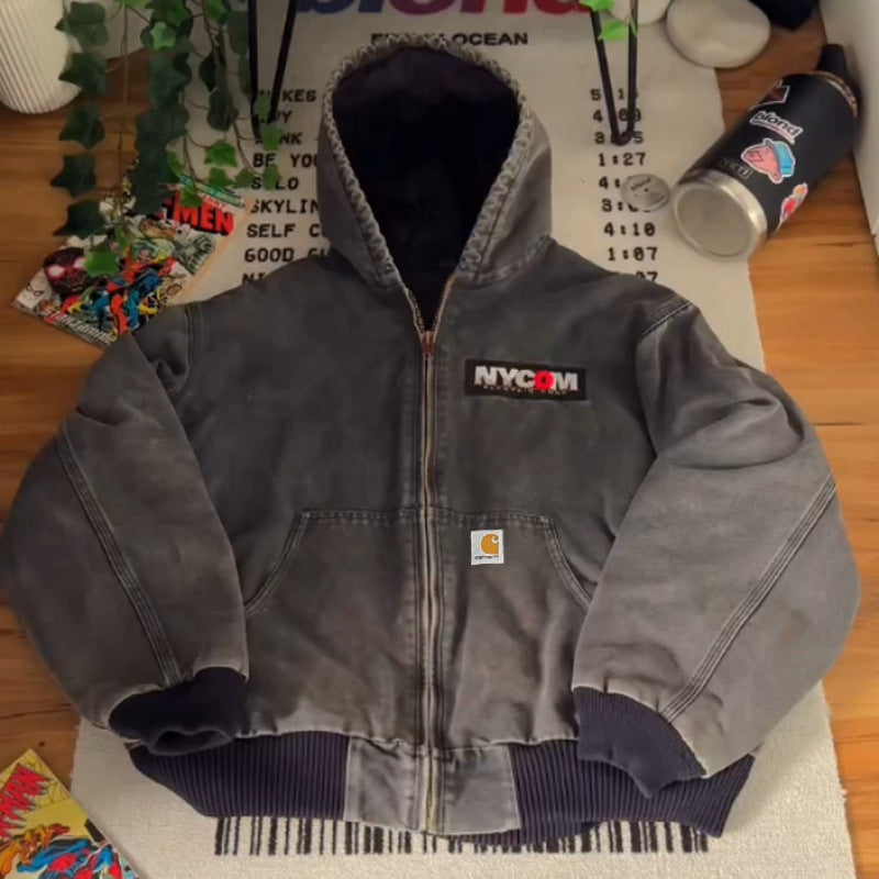 Men’s Hooded Utility Print Jacket