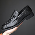 Men's Crocodile Pattern Leather Loafers