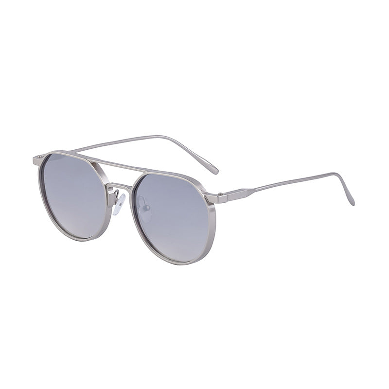 Aviator-Style Retro Metal Sunglasses