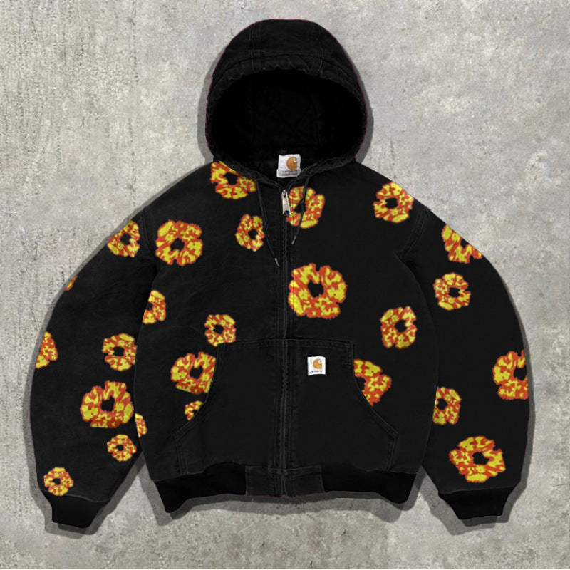 Men’s Hooded Utility Print Jacket