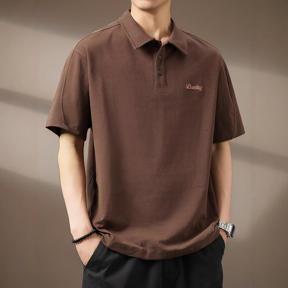 Lucky Embroidered Heavyweight Polo