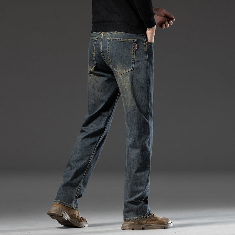 Men's Fleece-Lined Straight-Leg Jeans