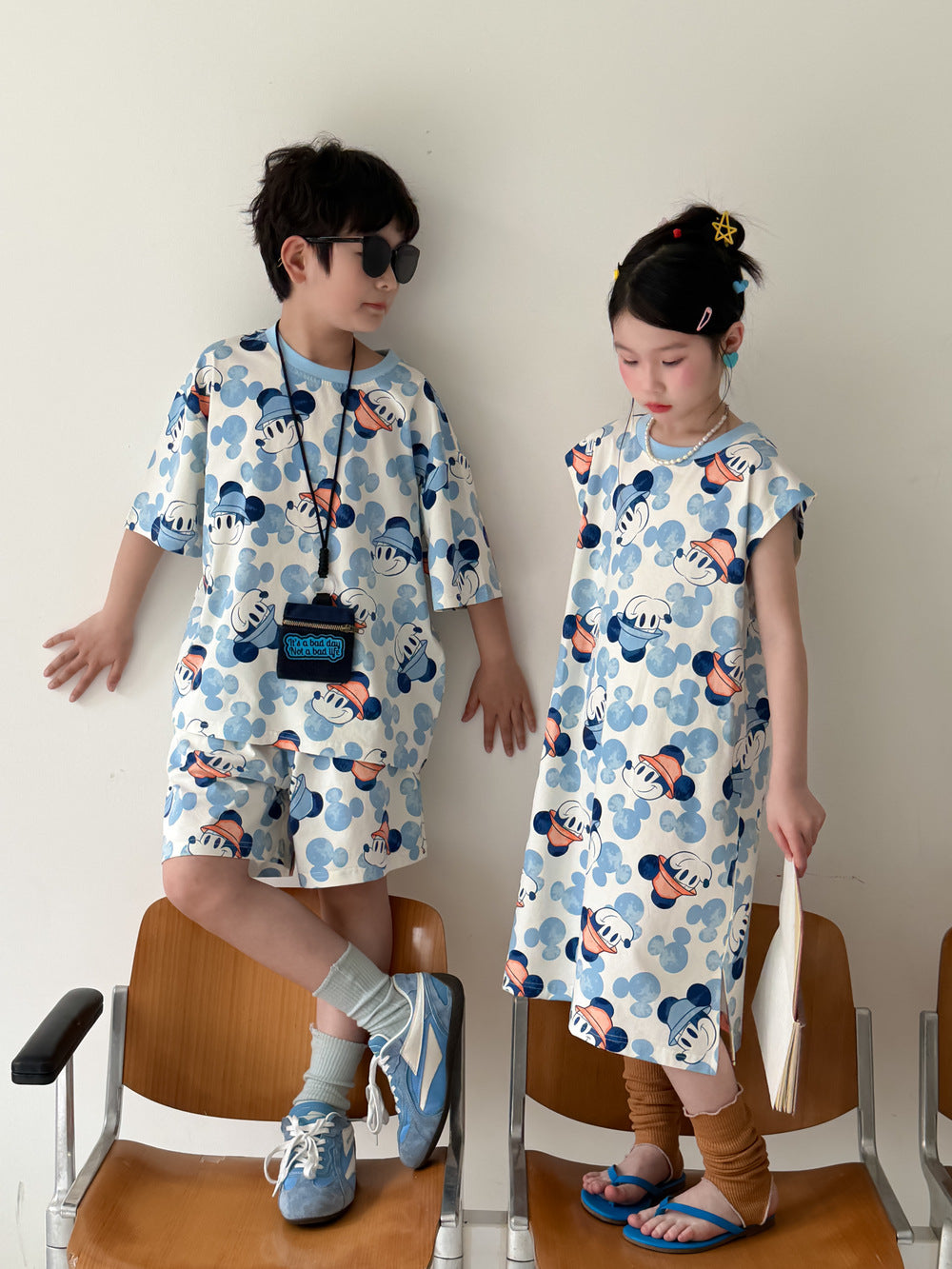 Kids' Cartoon T-Shirt and Shorts Set