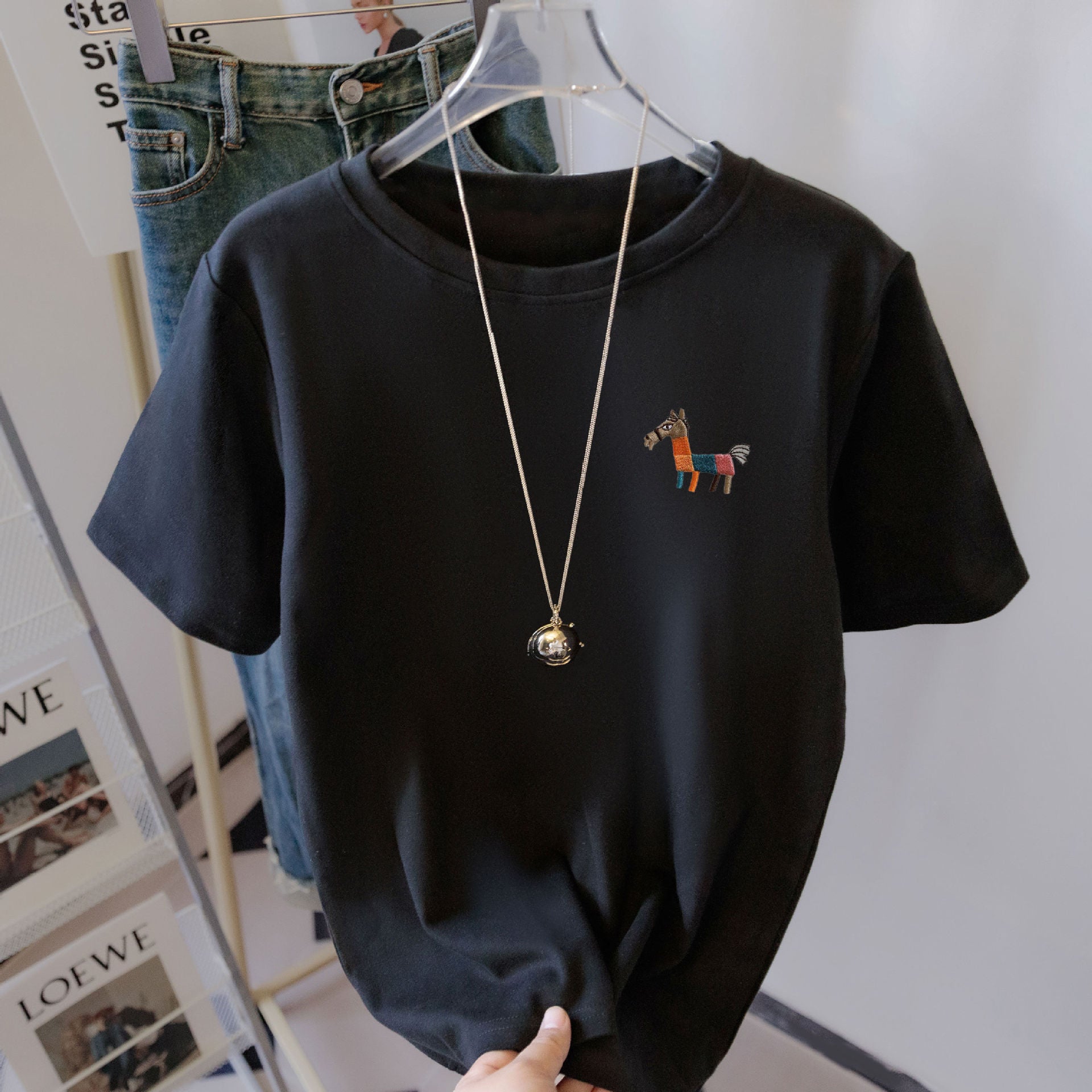Embroidered Mascot Essential Tee