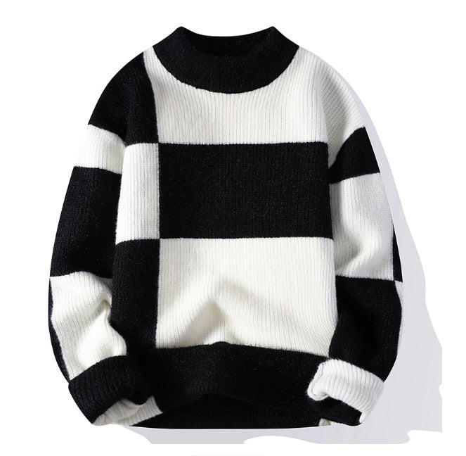 Monochrome Block Knit Sweater