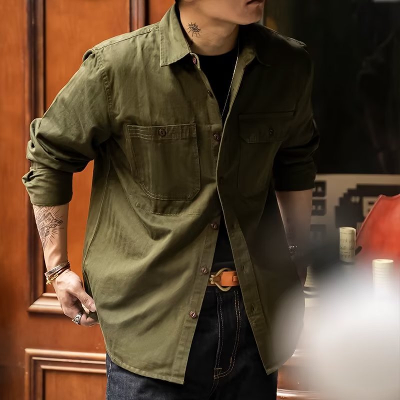 Vintage Workwear Shirt Jacket