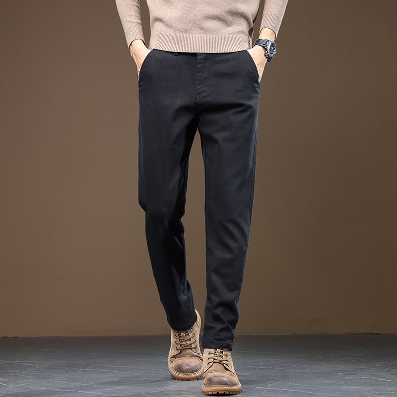 Men's Straight-Fit Stretch Business Casual Trousers