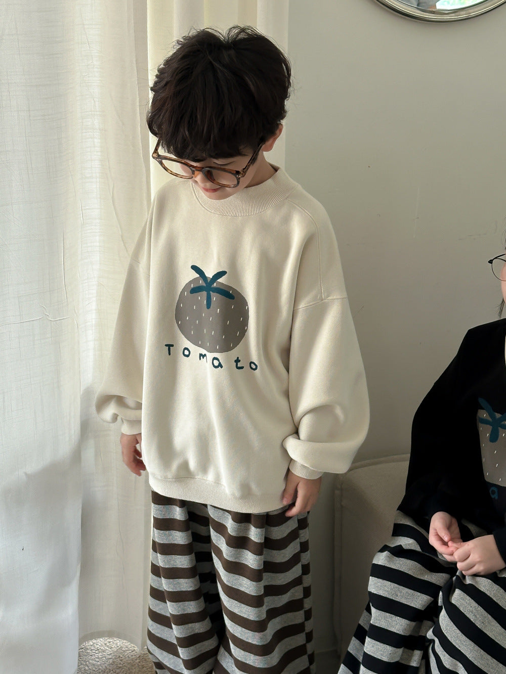 Kids' Letter Fleece Crewneck Sweatshirt