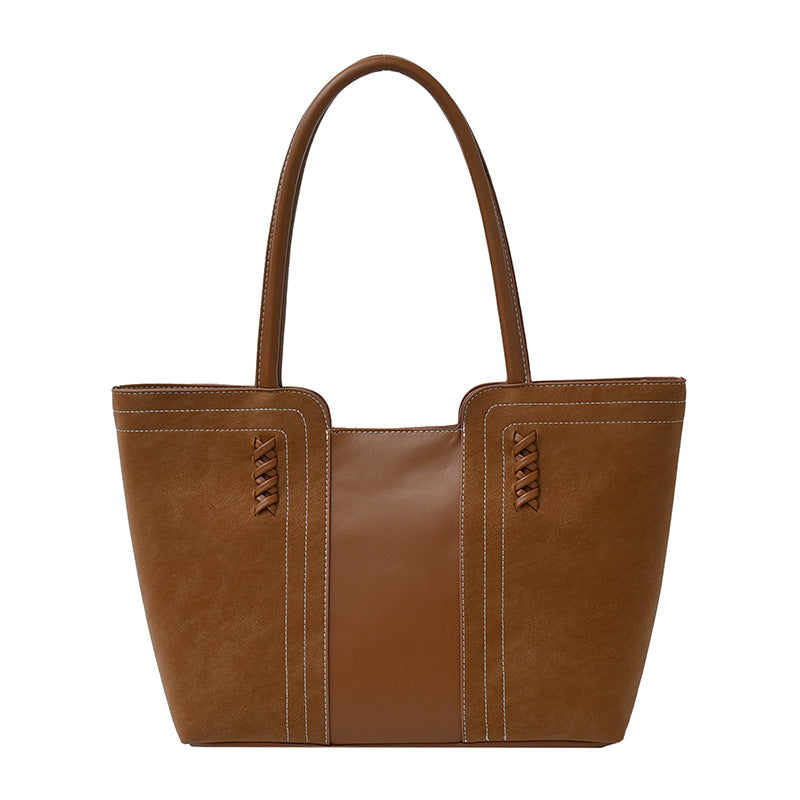 Suede-Look Shoulder Bag