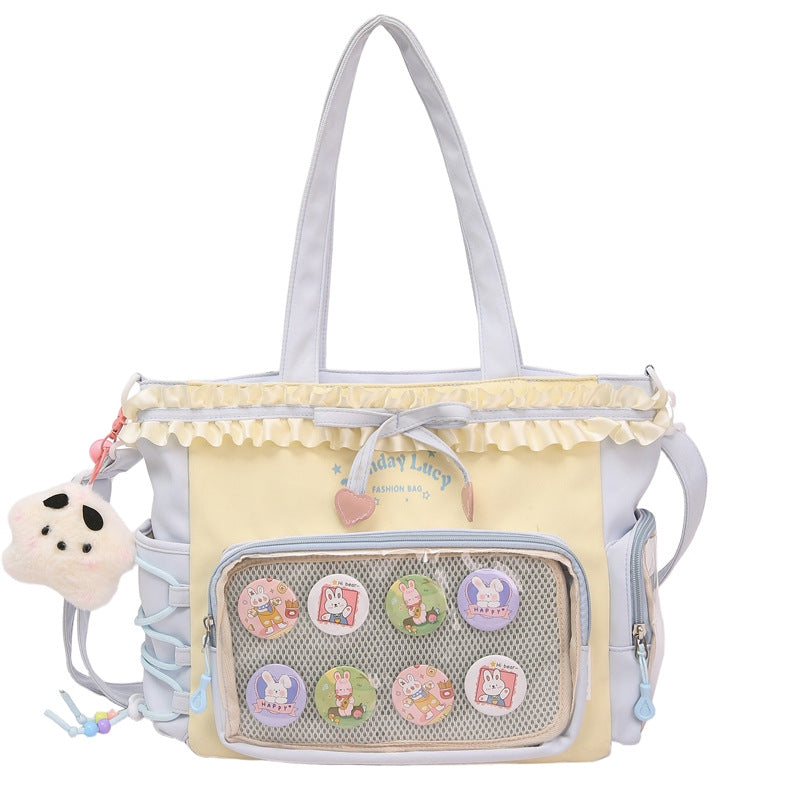 Ruffled Clear Display Backpack