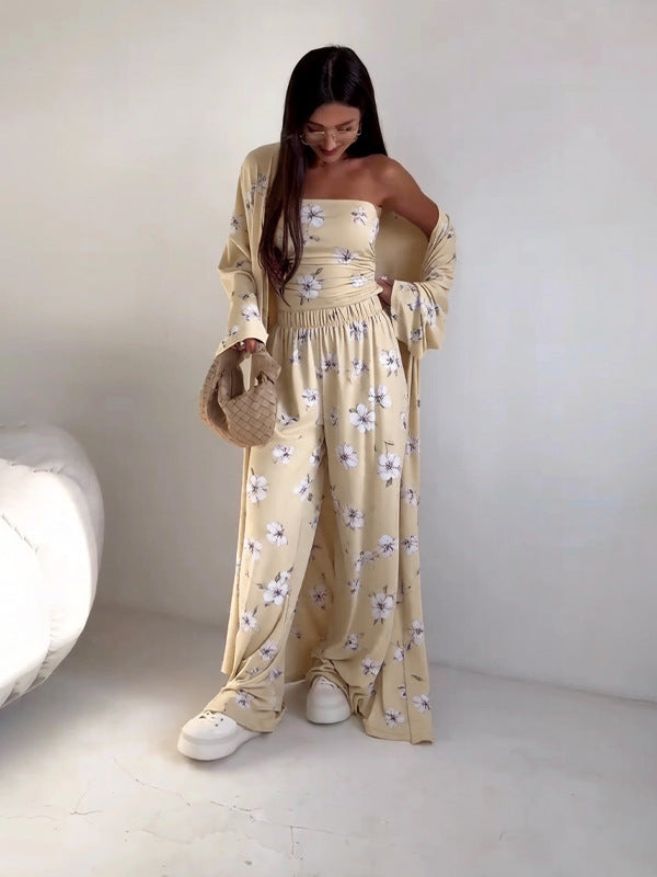 Chic Three Piece Loungewear Set