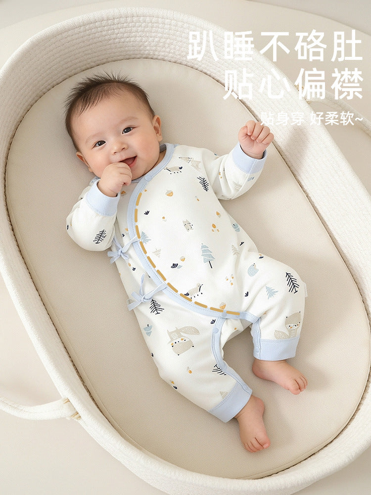 Cotton Butterfly-Style Baby Jumpsuit