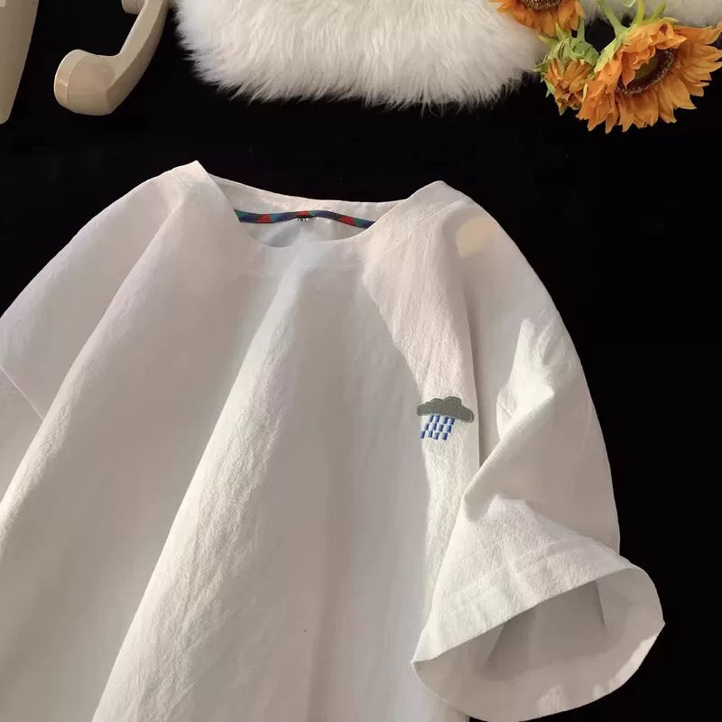 Casual Embroidered T-Shirt