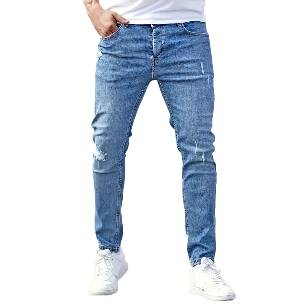 Slim-Fit Distressed Jeans