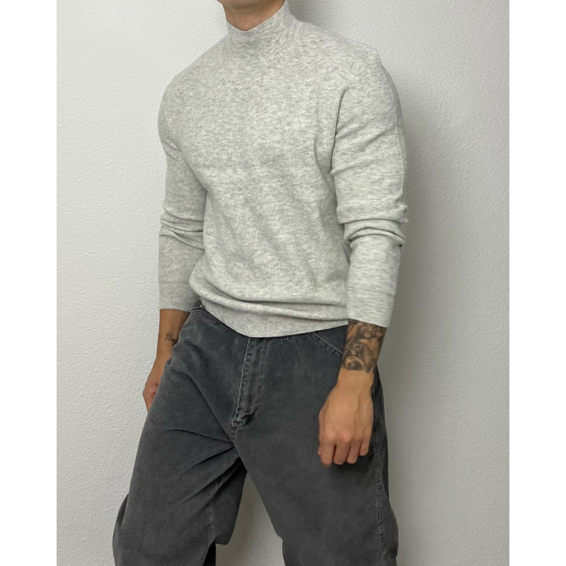 Mock Turtleneck Knit Sweater
