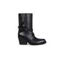 Lace-Up Block-Heel Boots