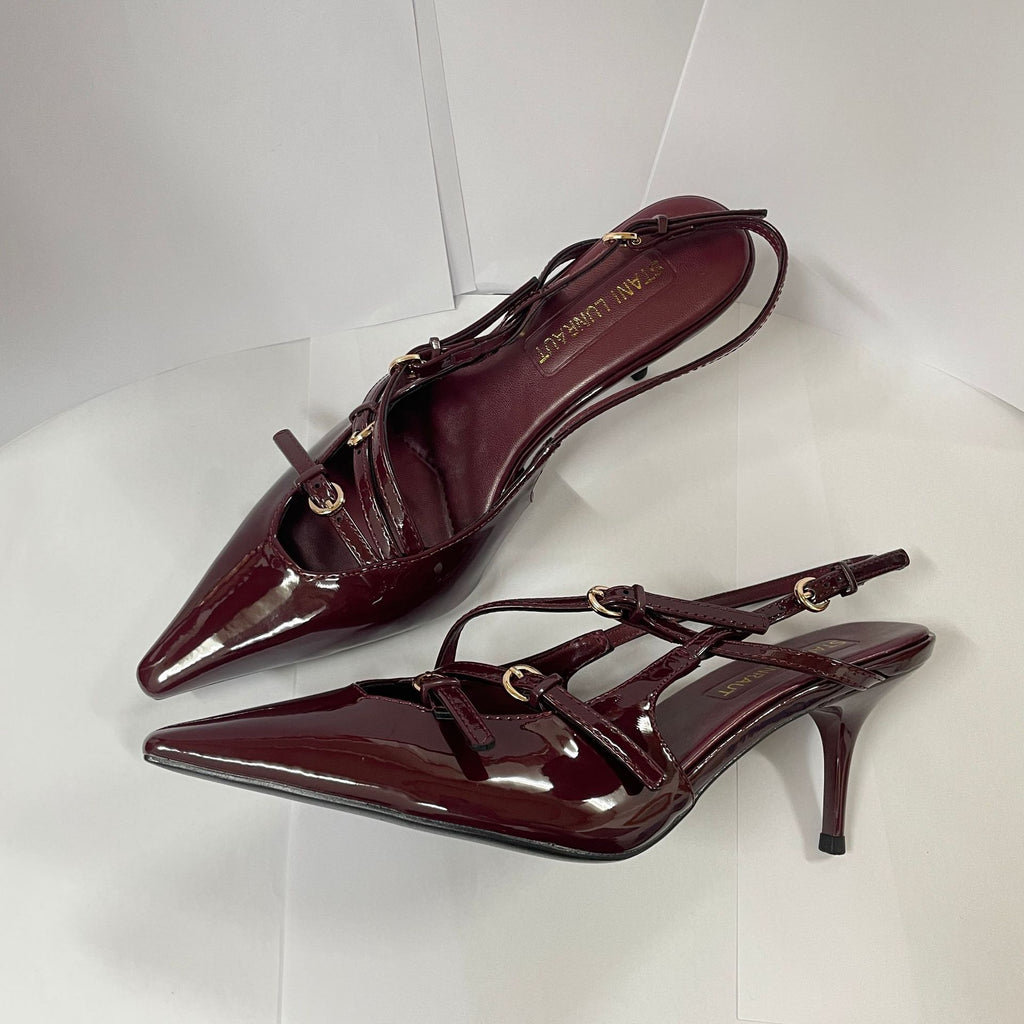 Buckle Strap Slingback Heels