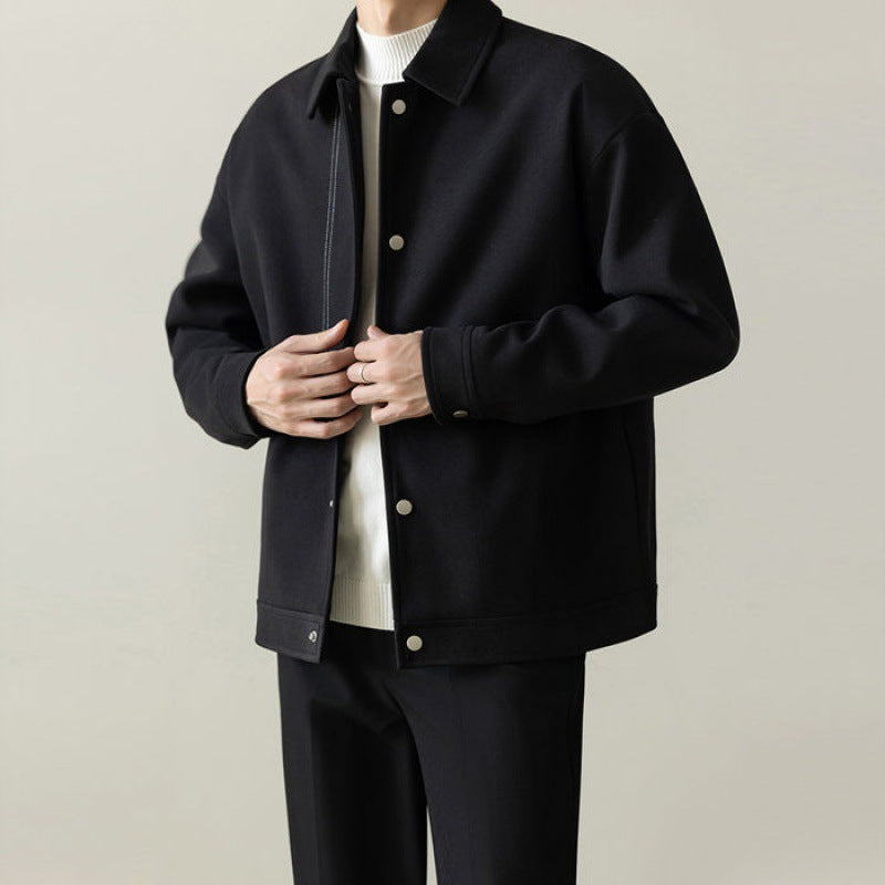 Light Mature Men's Short Lapel Jacket