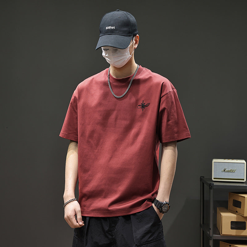 Embroidered Relaxed Short-Sleeve Tee