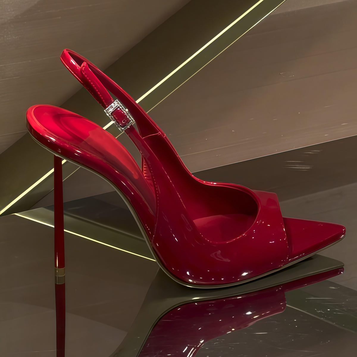 Rhinestone Slingback Pumps