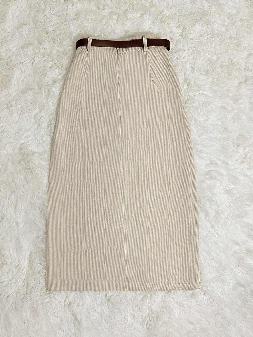Front Slit Midi Skirt