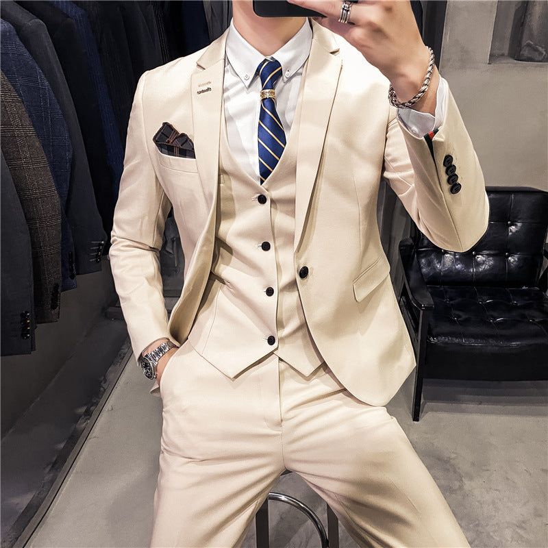 Korean Style Three-Piece Suit