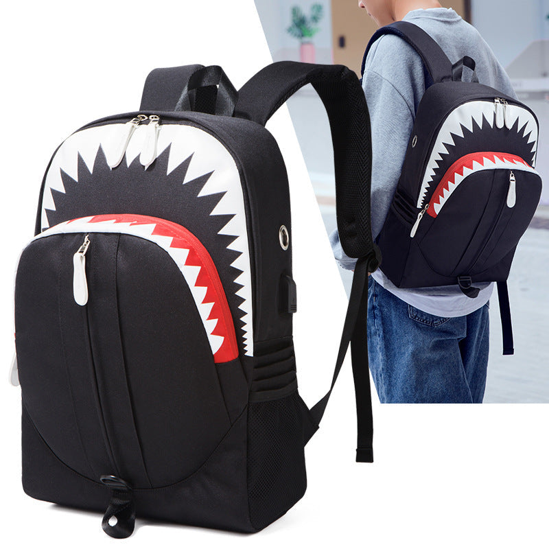 Backpack Male Student Backpack Korean Fashion Casual Oxford Cloth Bag Multifunctional Tide Cross-border Wholesale One Piece Dropshipping