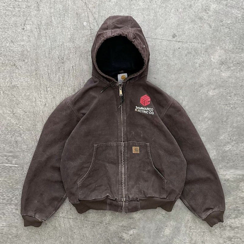 Men’s Hooded Utility Print Jacket
