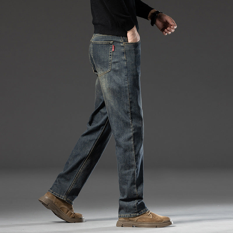 Men's Fleece-Lined Straight-Leg Jeans