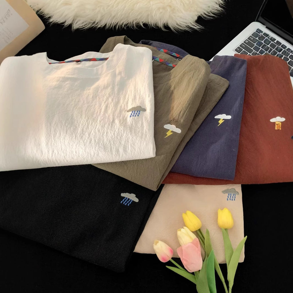 Casual Embroidered T-Shirt