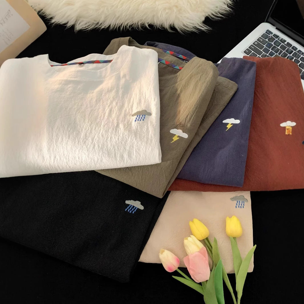 Casual Embroidered T-Shirt