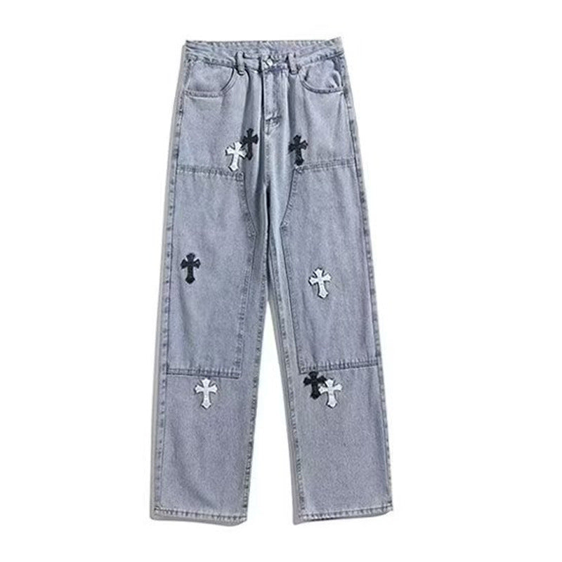 Hong Kong Style Men's Wide-Leg Casual Pants