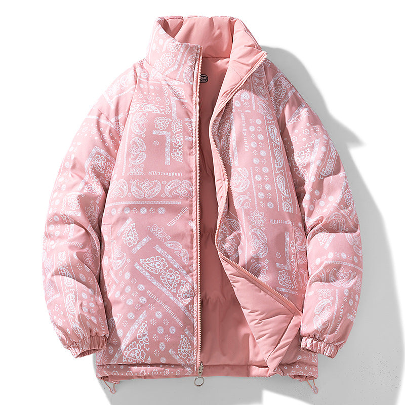 Paisley-Accent Reversible Puffer