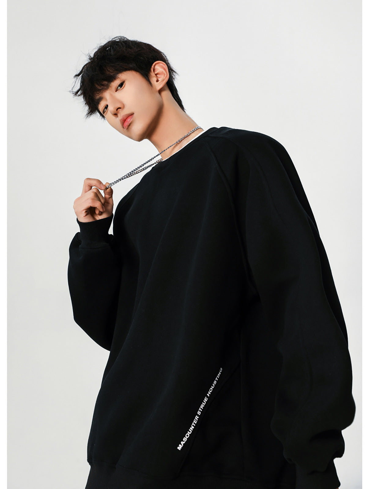 Deconstructed Oversize Crewneck Sweatshirt