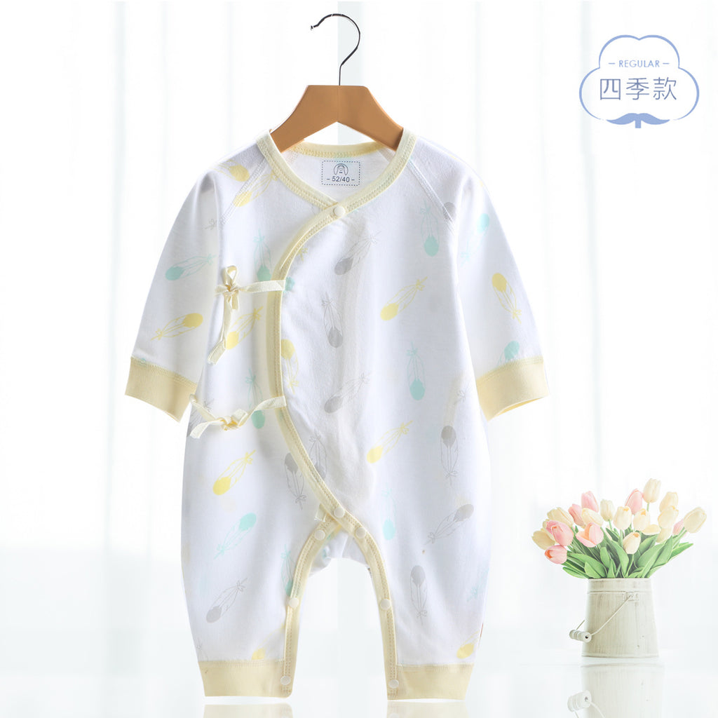 Cotton Butterfly-Style Baby Jumpsuit