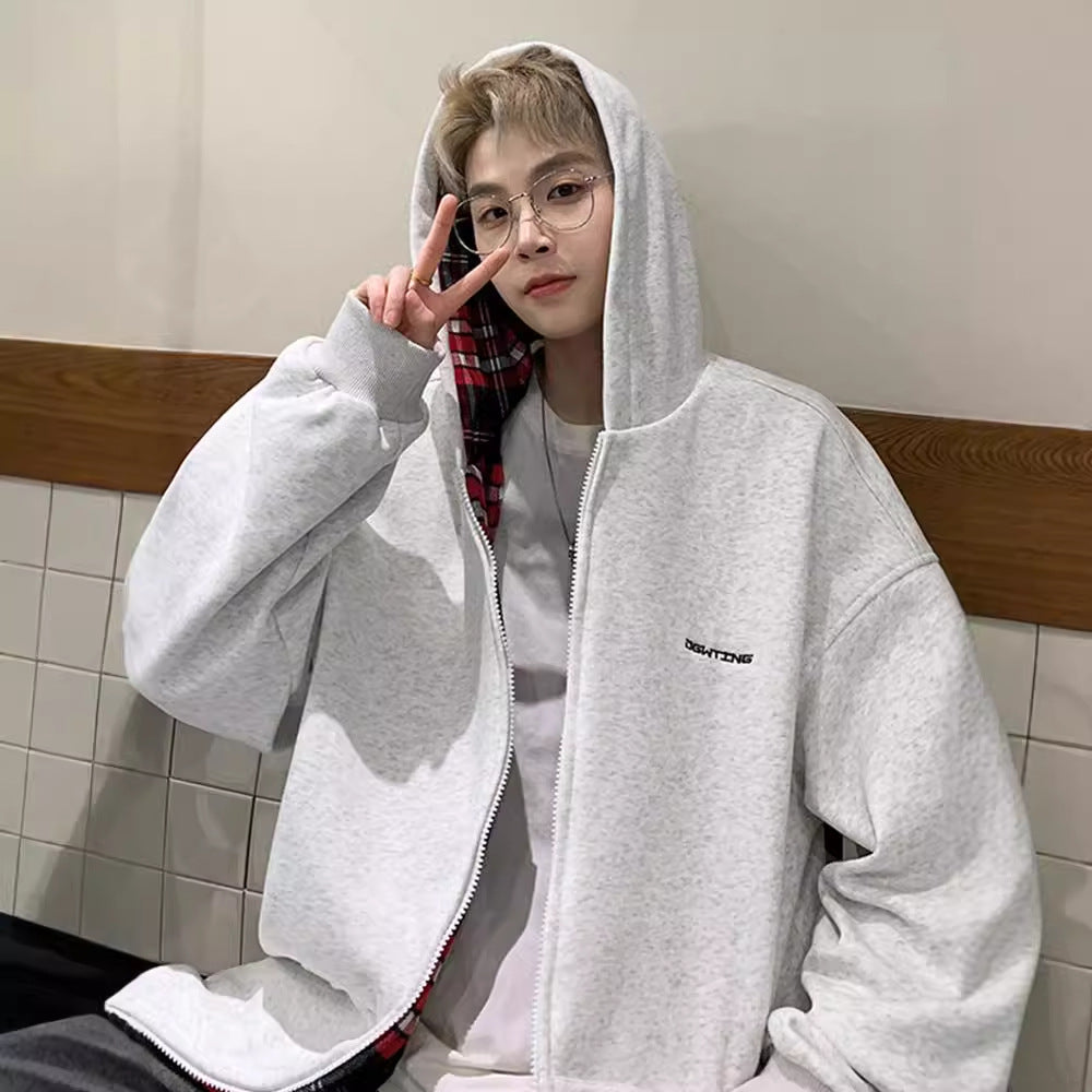 Plaid Patchwork Hoodie