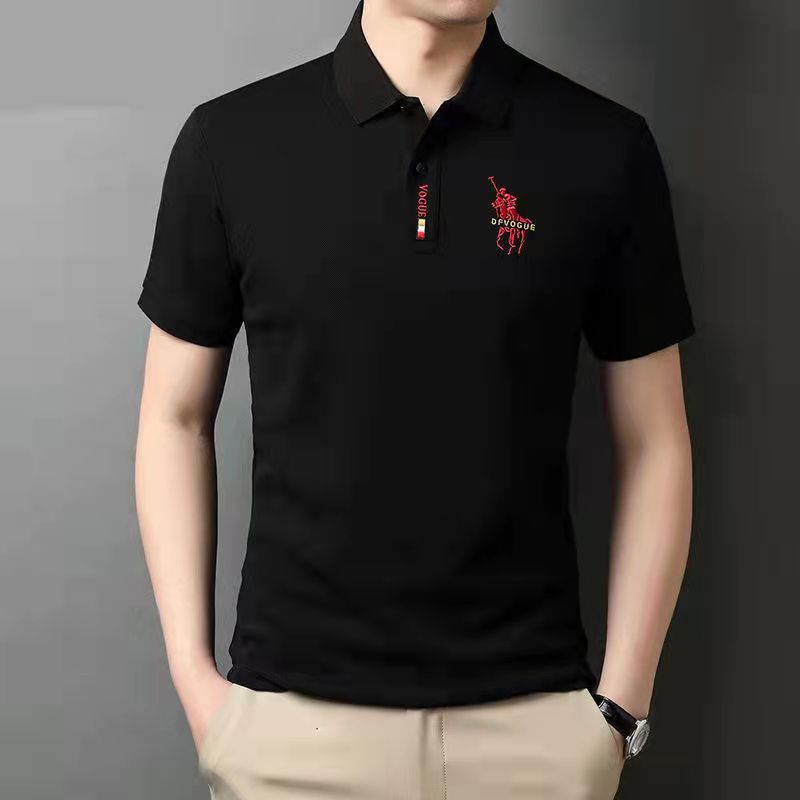 Embroidered Lapel Polo Shirt