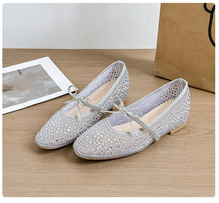Rhinestone Mesh Mary Janes