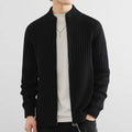 Men's Ribbed Zip-Up Cardigan