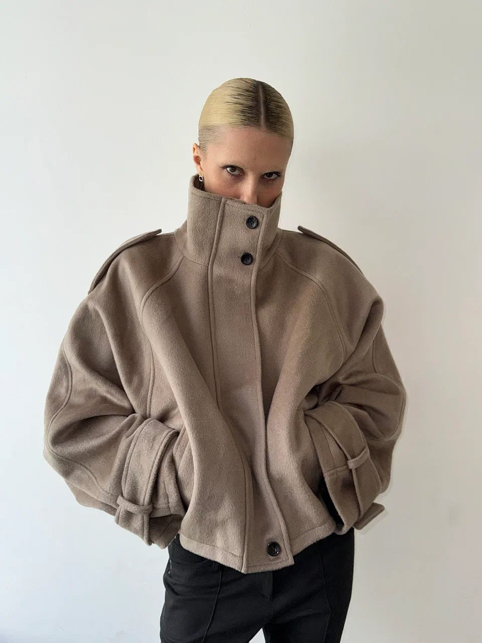 High Neck Statement Jacket