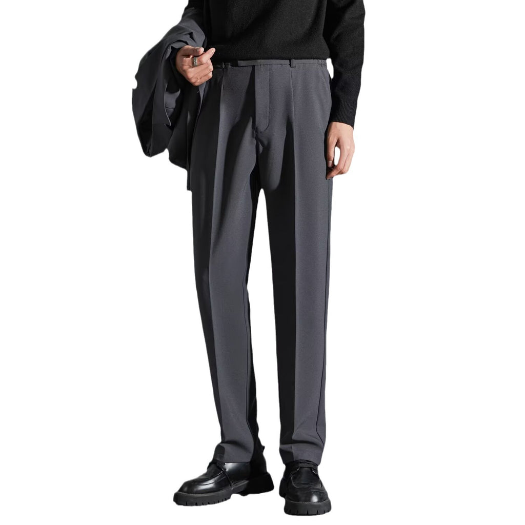 Men's Straight-Leg Business Casual Trousers