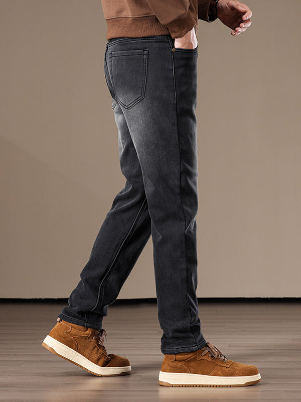 Men's Straight-Leg Thermal Denim