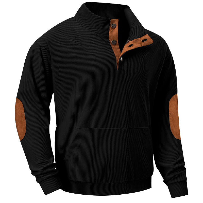 Men’s Corduroy Quarter-Button Pullover